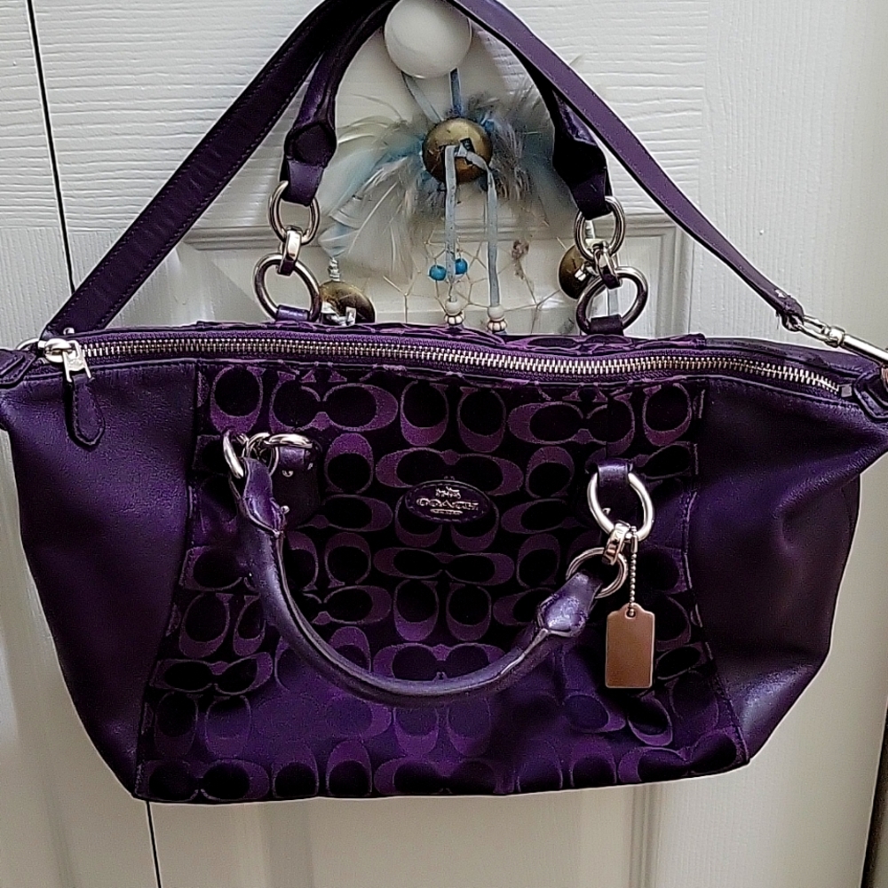 Purple Coach bag